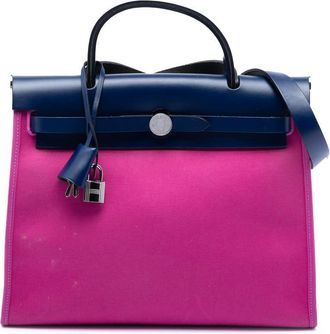 Herm&egrave;s Pre-owned Hermes Toile Herbag Zip 31 Ladies C