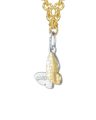 Rachel Glauber Silver Cz Chain Necklace