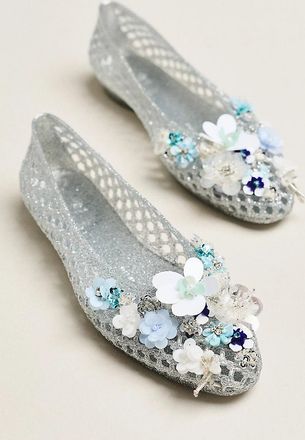 Anthropologie Heavenly Jelly Marigold Jelly Flats