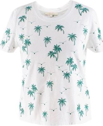 Maje White Tanzanie Palm Tree Tshirt Size XXS