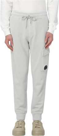 C.P. Company Grijze Fleece Joggers voor Mannen - Heren - Sweatpants - Grijs - S - Broeken