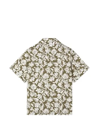 Golden Goose Floral-Print Shirt - Olive