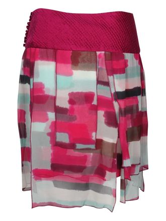 Diane Von F&uuml;rstenberg Minigonna con stampa geometrica - Rosa