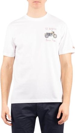 Saint Barth Portofino T-Shirt - Heren - T-shirts - Wit - S - Katoen - Tops