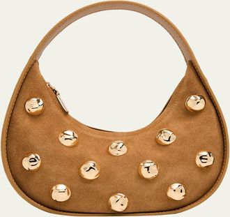 SIMKHAI Finn Studded Suede Shoulder Bag