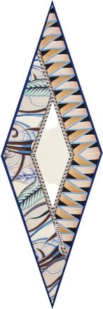 Ferragamo Sciarpa a triangolo con stampa grafica - Blu