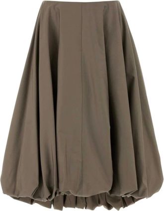 Balenciaga Rokken, Dames, Bruin, S, Katoen, Balloon Skirt