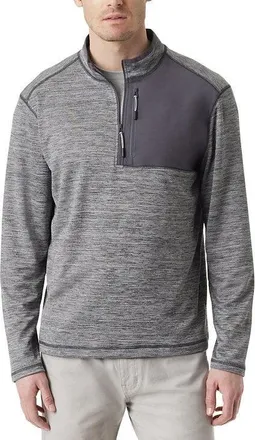 G.H. Bass & Co. Bass Outdoor Top Mens Forged Iron Slim Fit Mock Neck -Zip Pullover MAC77