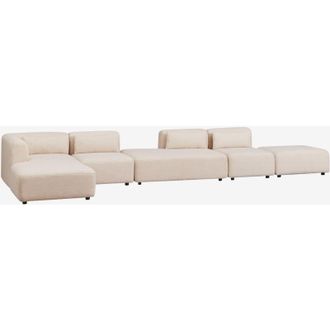 Sklum Sklum - Sof&aacute; Modular Chaise Longue Esquinero Izquierdo De 4 Piezas Con Div&aacute;n Y Puff Fogler