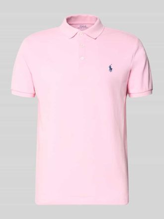 Polo Ralph Lauren Slim Fit Poloshirt aus Baumwoll-Mix in Rosa, Gr&ouml;&szlig;e XXL