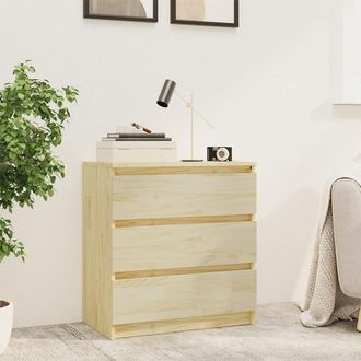 vidaXL Mesita De Noche Madera Maciza De Pino 60x36x64 Cm Vidaxl
