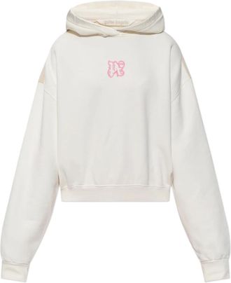 Palm Angels Mujer, Sudaderas, Beige, Talla: L