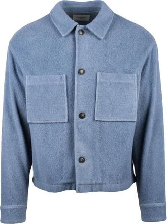 Circolo 1901 Jassen, Heren, Blauw, M, Wol, Zachte Jas
