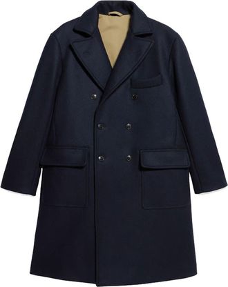 Fortela Serwilliam1 Wool Double-Breasted Coat in Blue at Nordstrom, Size 54 Eu
