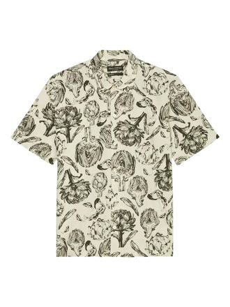 Marc O'Polo floral-print short-sleeve shirt - men - Organic Cotton - M - Neutrals