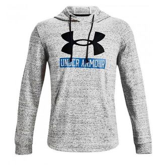 Under Armour Rival Terry Heren Grijs Logo Hoodie