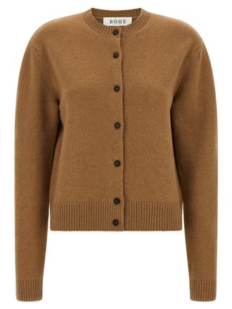 R&oacute;he Brown Wool Womens Cardigan