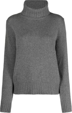 Polo Ralph Lauren Long Sleeve Pullover - Dames - Coltruien - Grijs - M - Wol - Truien & Vesten