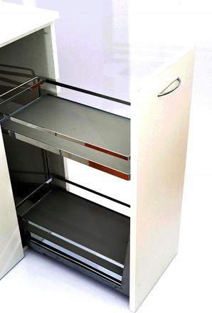 OEM Cestino Portabagagli 30 Tmy Cromato Con Chiusura Ammortizzata - Estensione Completa 300 Mm, Fondo Pieno