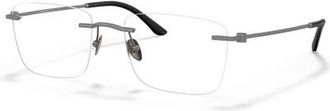 Giorgio Armani 55mm Rectangle optical glasses in Grey at Nordstrom
