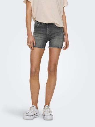 Only Shorts ONLY ONLBLUSH MID SK DNM SHORTS NOOS, Damen, Gr. XL (42), N-Gr, blau (medium grau denim), Denim/Jeans, Obermaterial: 92% Baumwolle, 6% Elastomu