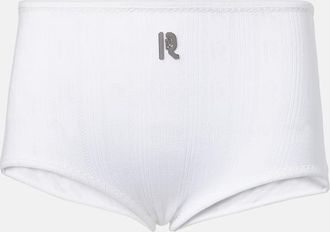 Paco Rabanne Slip in cotone a vita alta