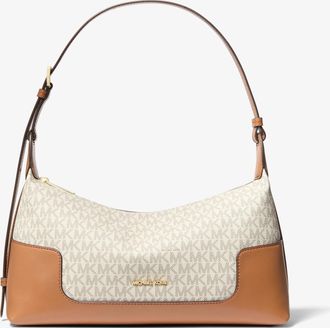 Michael Kors Teddi Medium Signature Logo Slouchy Shoulder Bag