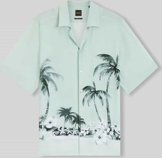 Boss Orange by Hugo Boss BOSS Orange Regular Fit Freizeithemd aus Viskose Modell RAYER_M in Tuerkis, Gr&ouml;&szlig;e XXXL