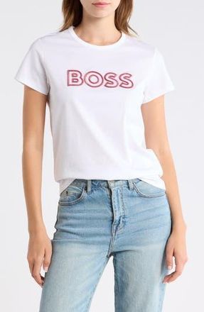 BOSS Eventsa Logo Slim T-Shirt in White at Nordstrom Rack, Size X-Large