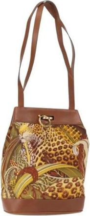 Ferragamo Pre-owned Bucket Bags, female, Multicolor, Size: ONE SIZE Pre-owned Canvas Bucket Bag