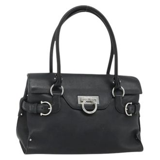 Ferragamo Pre-owned Handbags, female, Black, Size: ONE SIZE Pre-owned Shoulder Bag