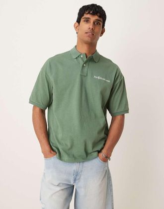 Polo Ralph Lauren Polo vestibilità comoda in jersey verde chiaro con scritta del logo