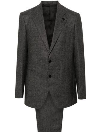 Lardini brooch-detail suit - Grey