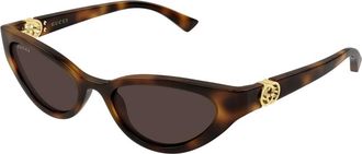 Gucci Cat-eye Zonnebril - Dames - Zonnebrillen - Bruin - 52 MM - Accessoires