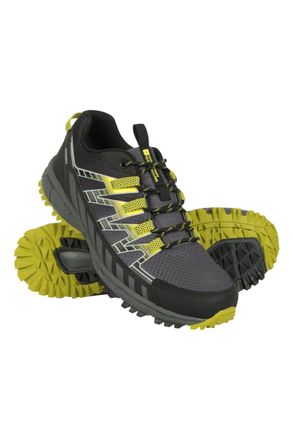 Mountain Warehouse Enhance Mens Waterproof Trail Running Shoes - Breathable, Soft, Comfortable & Durable Sneakers - for Spring Summer, Walking & Outdoors Grey Adult Shoe