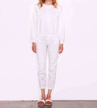 Sundry Shoulder Pad Sweatshirt In White