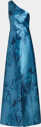 Kay Unger Faith Sleeveless One-Shoulder Gown