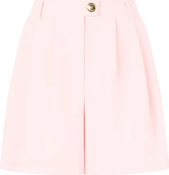Moschino Geklede shorts met plooien - Dames - Korte Broeken - Roze - XL - Polyester - Korte Broeken