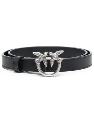 Pinko Love Birds Thin Leather Belt 2Cm
