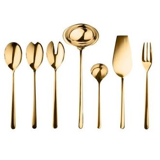 Mepra Linea Serving Set - 7 Pieces in Gold at Nordstrom
