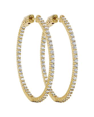 Diana M. Jewels Fine Jewelry 14K 1.85 Ct. Tw. Diamond Hoops