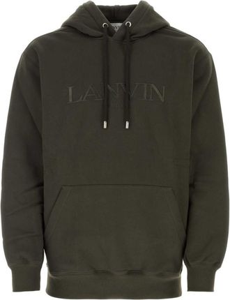 Lanvin Dark green cotton oversize sweatshirt