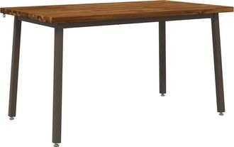 vidaXL 140 X 80 X 75 Cm Madera De Acacia S&oacute;lida Natural Y Caf&eacute; Vidaxl