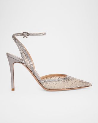 Gianvito Rossi 95mm Burma Embellished Mesh Pumps