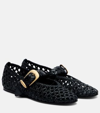 Zimmermann Alchemy braided leather Mary Jane flats