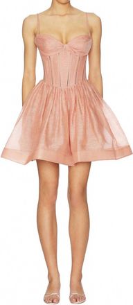 Zimmermann Luna Corset Mini Dress In Peony