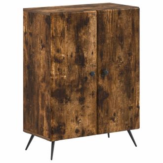 vidaXL Armario De Almacenamiento Para Ba&ntilde;o Breda Roble Ahumado Vidaxl
