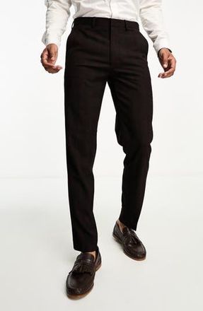 Asos Slim Fit Suit Trousers in Burgundy at Nordstrom Rack, Size 32 X 32