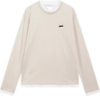 Prada Heren, Tops, Beige, Maat: M Katoen