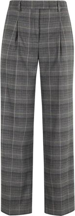 Seventy Pantaloni a quadri con pieghe - Grigio